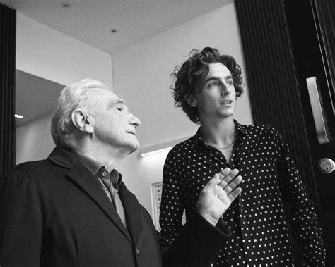 chanel blur|Timothée Chalamet and Martin Scorsese .